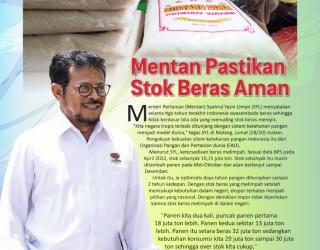Mentan Pastikan Stok Beras Aman