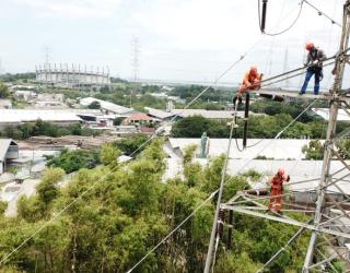 Sigap, PLN Pasang Kawat Seling Cegah Potensi Tapak Tower Tidak Seimbang Akibat Longsor