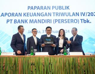 Bank Mandiri Cetak Laba Bersih Rp55,1 Triliun di 2023
