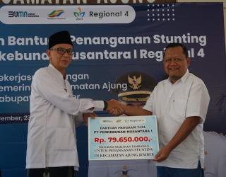 Warga Jember Dapat Bantuan Penanganan Stunting dari PTPN I Regional 4