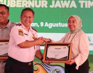 Dukung Layanan QRIS TransJatim, Bank Jatim Raih Apresiasi Dishub Jatim