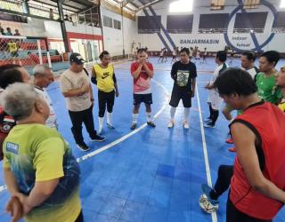 Tim Futsal Jatim U 40 Atas di Pastikan Lolos 8 Besar di Porwanas XVI