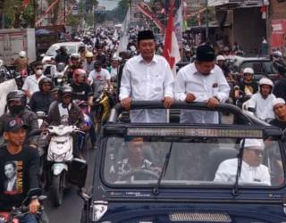 Ribuan Pendukung Iringi Pasangan Cabup dan Cawabub Rahmad ke KPU