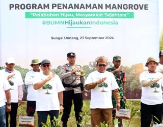Tanam 30.000 Bibit Mangrove, SPMT Perkuat Ekosistem Pesisir Kalteng