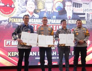 Perkuat Layanan Jasa Keuangan, Bank Jatim dan Polda Jatim Gandeng Polda Jatim