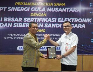 SGN & Balai Besar Sertifikasi Elektronik BSSN Kerja Sama Transformasi Digital