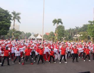 Bank Jatim & Pemkot Surabaya Sukses Gelar Senam Lansia