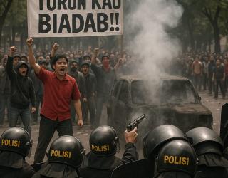 Demonstran Pati Hidupkan Spirit Wong  Samin