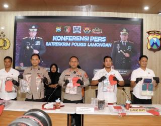 Polres Lamongan Ungkap Kasus Arisan Bodong Pelaku Diamankan Saat Hendak Kabur ke Malaysia