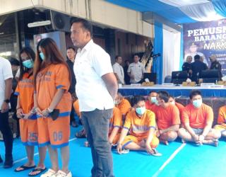 Ditnarkoba Polda Jatim Musnahkan Barang Bukti 9,3kg Sabu