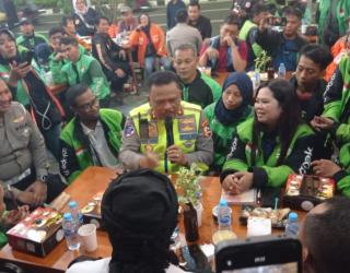 Antisipasi Laka Kakorlantas Mabes Polri Nimbrung Bareng Ojol. Ini Tujuannya