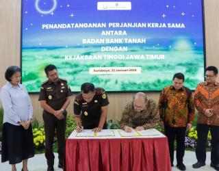 Perkuat Hukum Soal Tanah Badan Bank Tanah Resmi Gandeng  Kejati Jatim  ‎