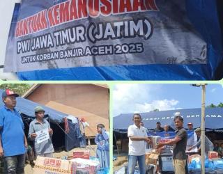 Lewat PWI Aceh Bantuan Kemanusian PWI Jatim dan Malang Raya Resmi di Salurkan.  ‎