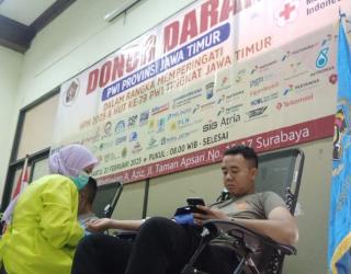 Rangkaian HPN 2026 PWI Jatim Kembali Gelar Donor Darah