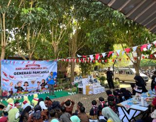 Semangat Pancasila Bergema di Sekolah Alam MIBA Sengguruh