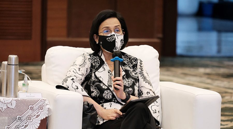 Menteri Keuangan (Menkeu) Sri Mulyani Indrawati meminta kolaborasi pemerintah dan swasta memberi dukungan penuh bagi stansisi energi ( Foto : Dok. Jatimkini.com )