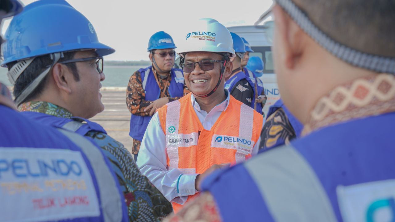 Terminal Teluk Lamong (TTL) merima kedatangan aparatur perhubungan RI dalam agenda Visitasi Kepemimpinan Nasional Kementerian Perhubungan tahun 2023 ( Foto : TLL for Jatimkini.com )