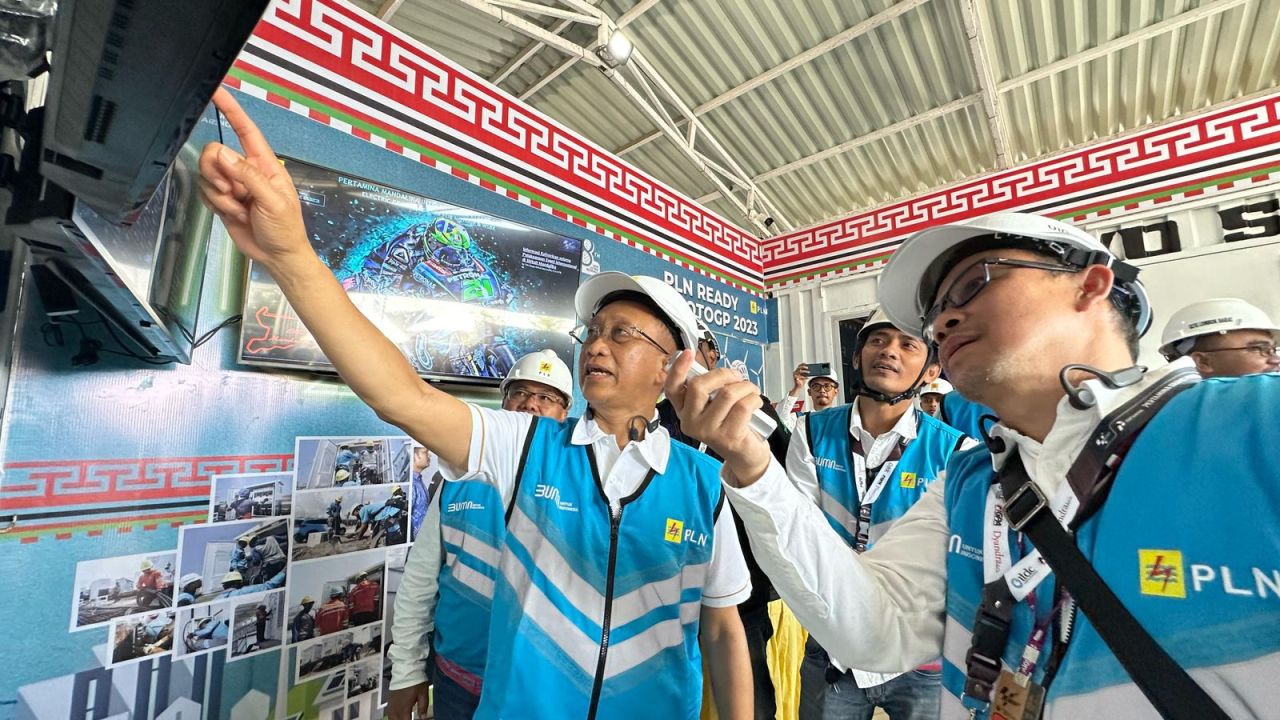 PT PLN (Persero) pasok listrik yang andal dan tanpa kedip pada perhelatan MotoGP di Sirkuit Mandalika. (Foto PLN for Jatim kini.com)