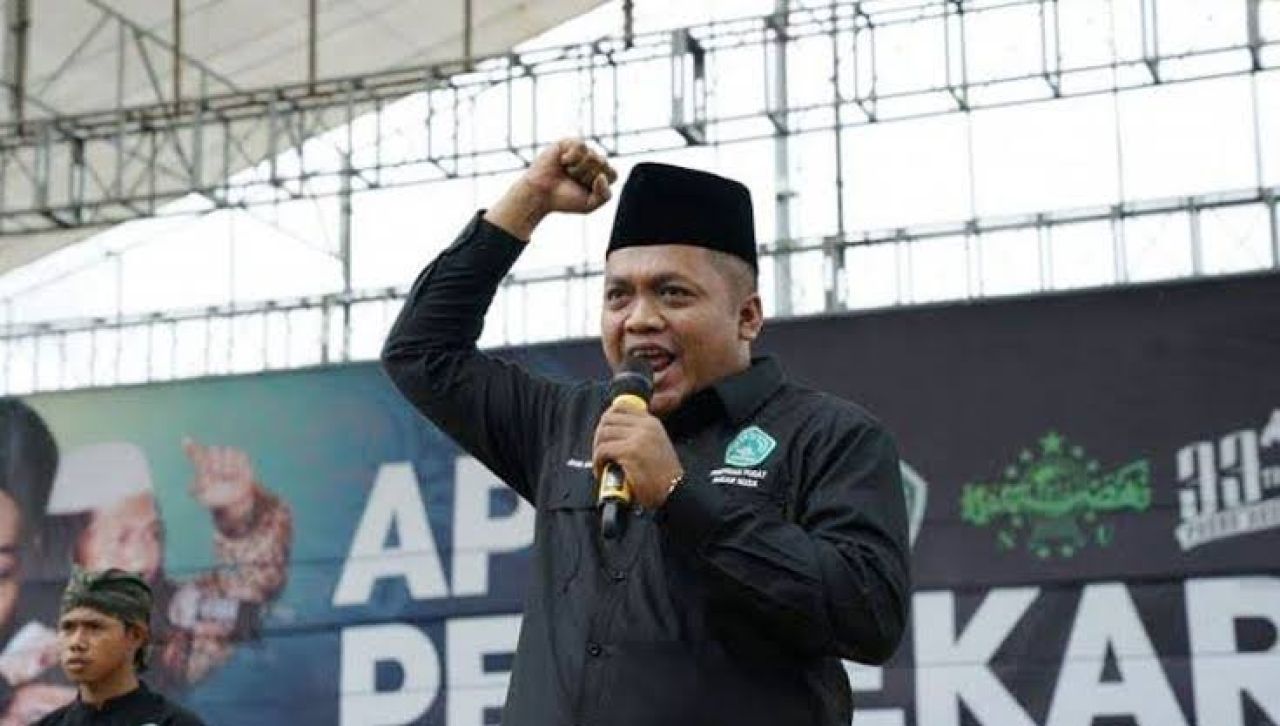 Ketua Umum Pimpinan Pusat Pagar Nusa M. Nabil Haroen marah besar apa yang dilakukan militer Israel pada rakyat Palestina khususnya dikawasan Gaza adalah tindakan jahat ( Foto : Dok. Pagar Nusa for Jatimkini.com )