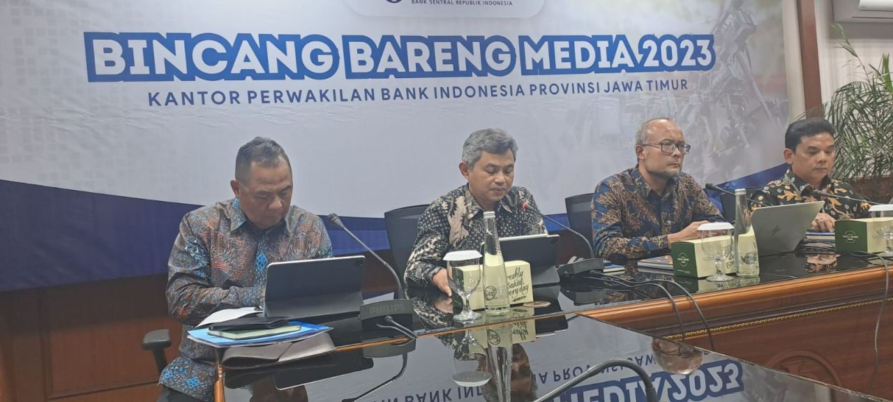 Kantor Perwakilan Bank Indonesia Wilayah Jawa Timur akan menyiapkan uang untuk keperluan masyarakat dalam menyambut momen libur Natal 2023 dan Tahun Baru 2024 yakni sekitar Rp11,30 triliun ( Foto : Jatimkini.com / Alvian Yoananta )