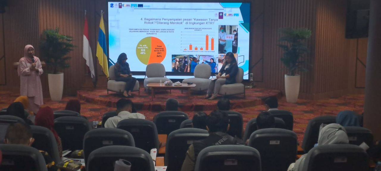 Fakultas Kesehatan Masyarakat Universitas Airlangga (Unair) Surabaya menyebut upaya penegakan Peraturan Daerah (Perda) Kawasan Tanpa Rokok (KTR) masih perlu ditingkatkan ( Foto : Jatimkini.com / Alvian Yoananta )