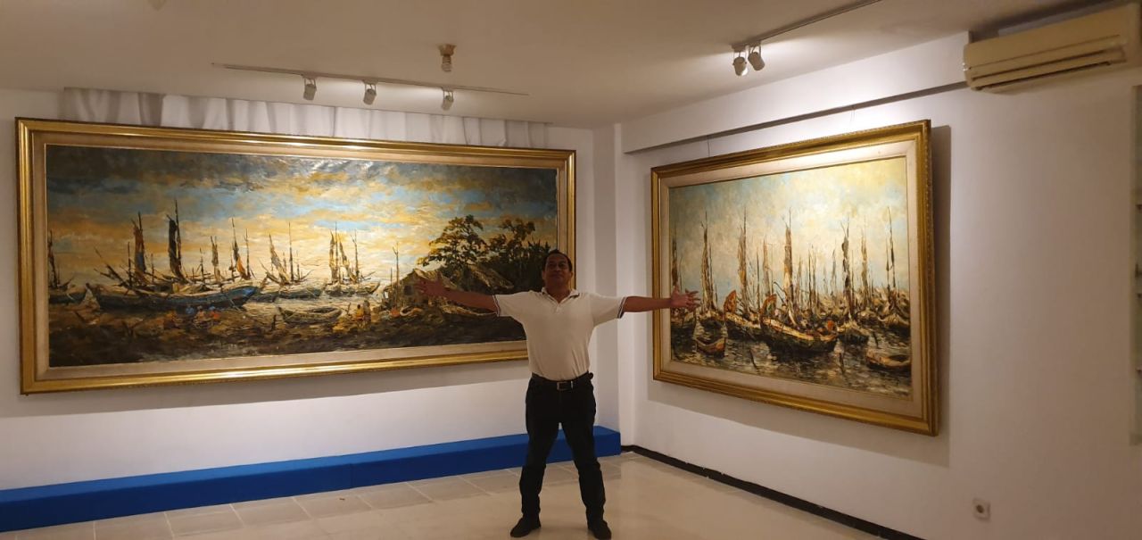 Lukisan karya Moses Misdi ( Foto : Jatimkini.com / Rokimdakas )