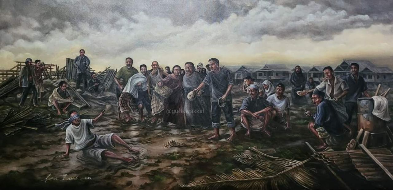 Ilustrasi Lukisan "Jiwa yang Semu" karya Guf Tawakal for Jatimkini.com