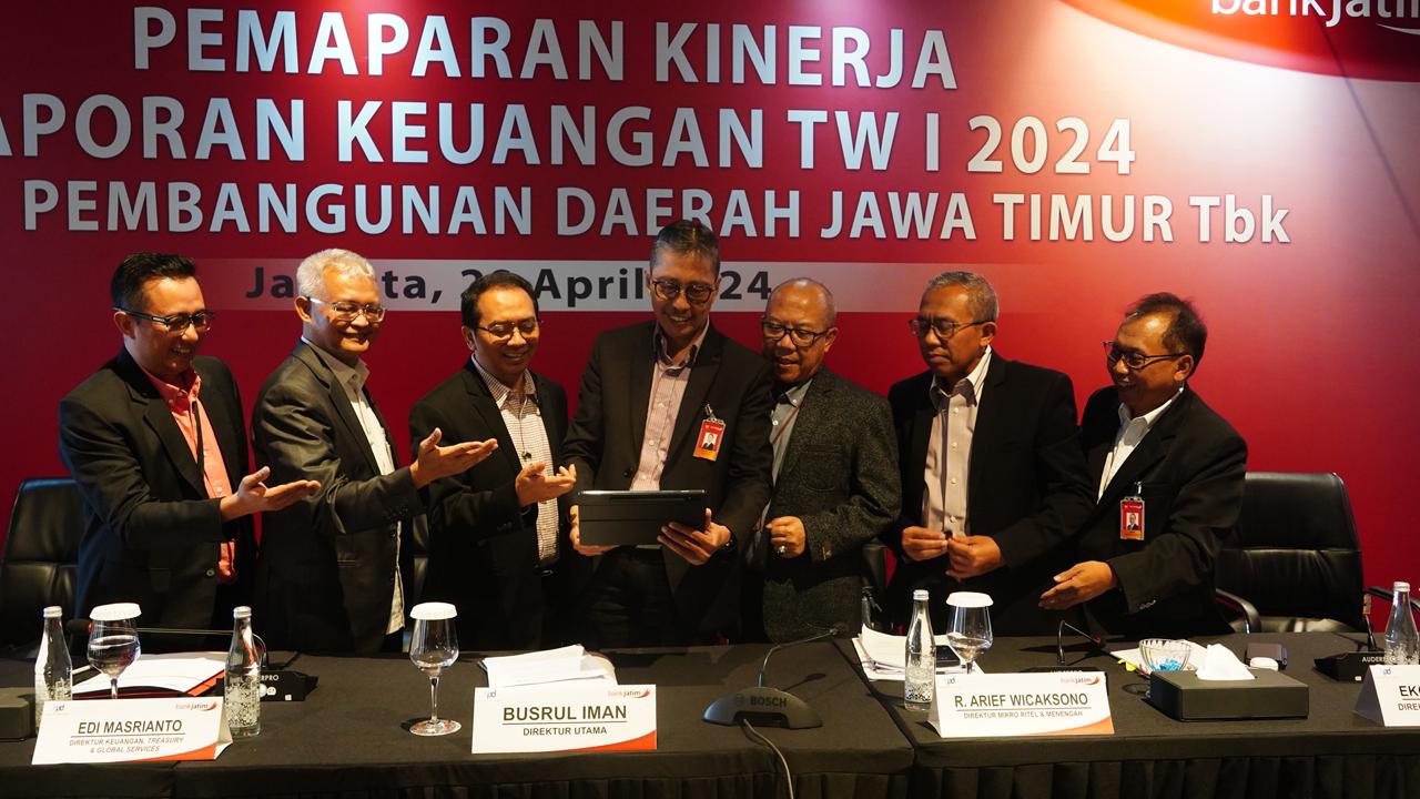 Pemaparan kinerja kuartal I/2024 Bank Jatim. Foto : Bank Jatim