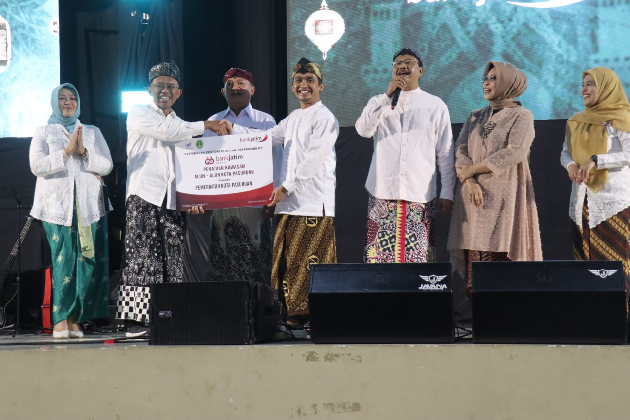 Simbolis rencana penataan kawasan alun-alun Kota Pasuruan. Foto : Bank Jatim