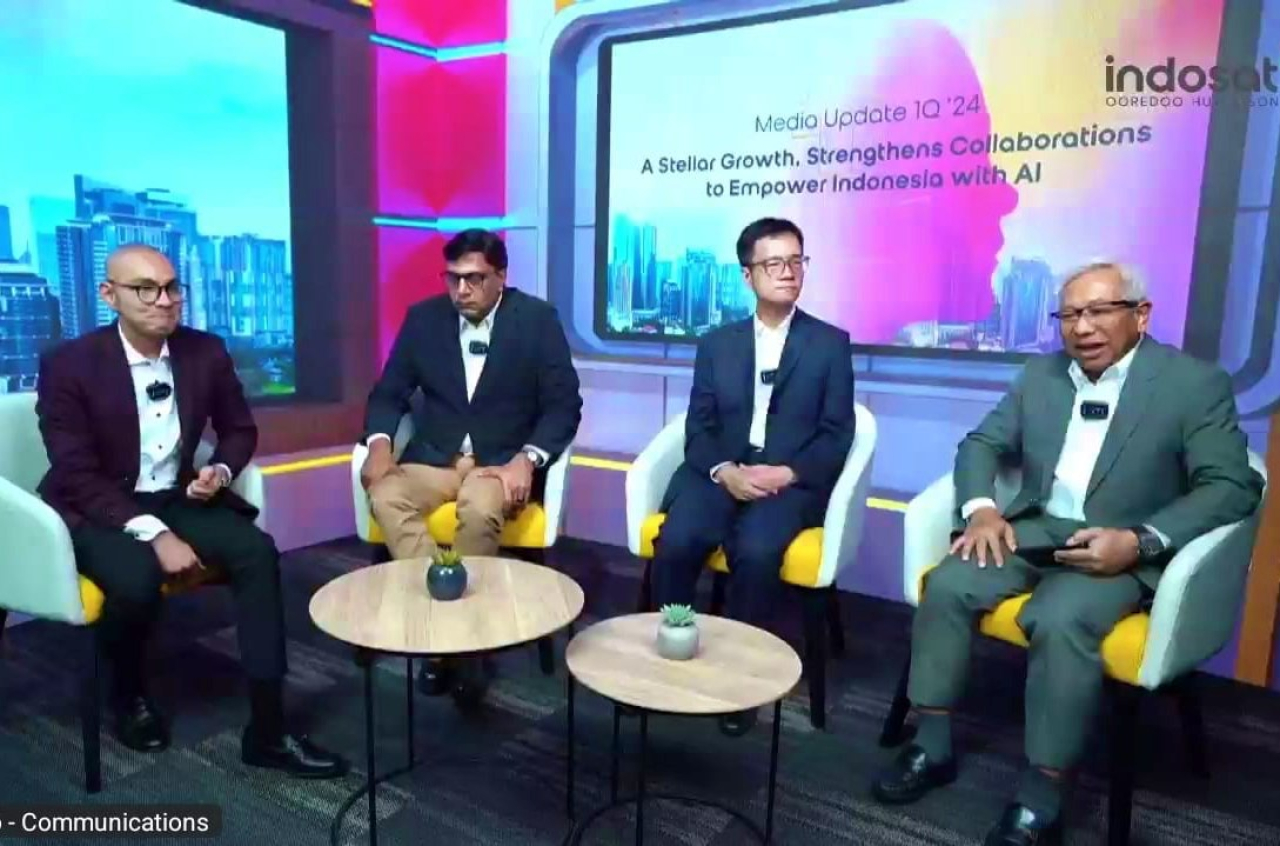 Foto tangkapan layar Zoom dalam Media Update Q1 Indosat Ooredoo Hutchison.