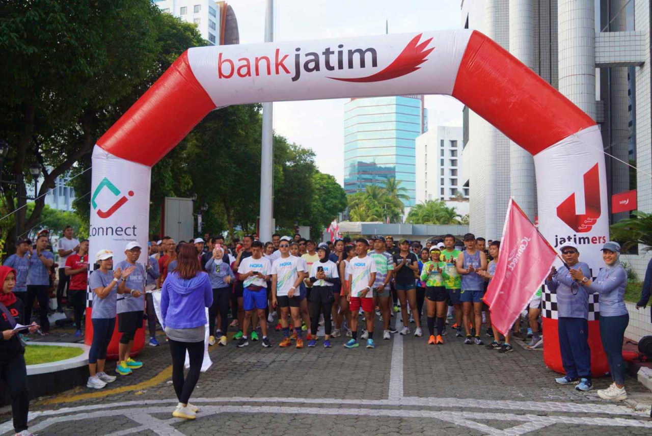 Ilustrasi. Kegiatan lari JConnect Run. Foto : Bank Jatim