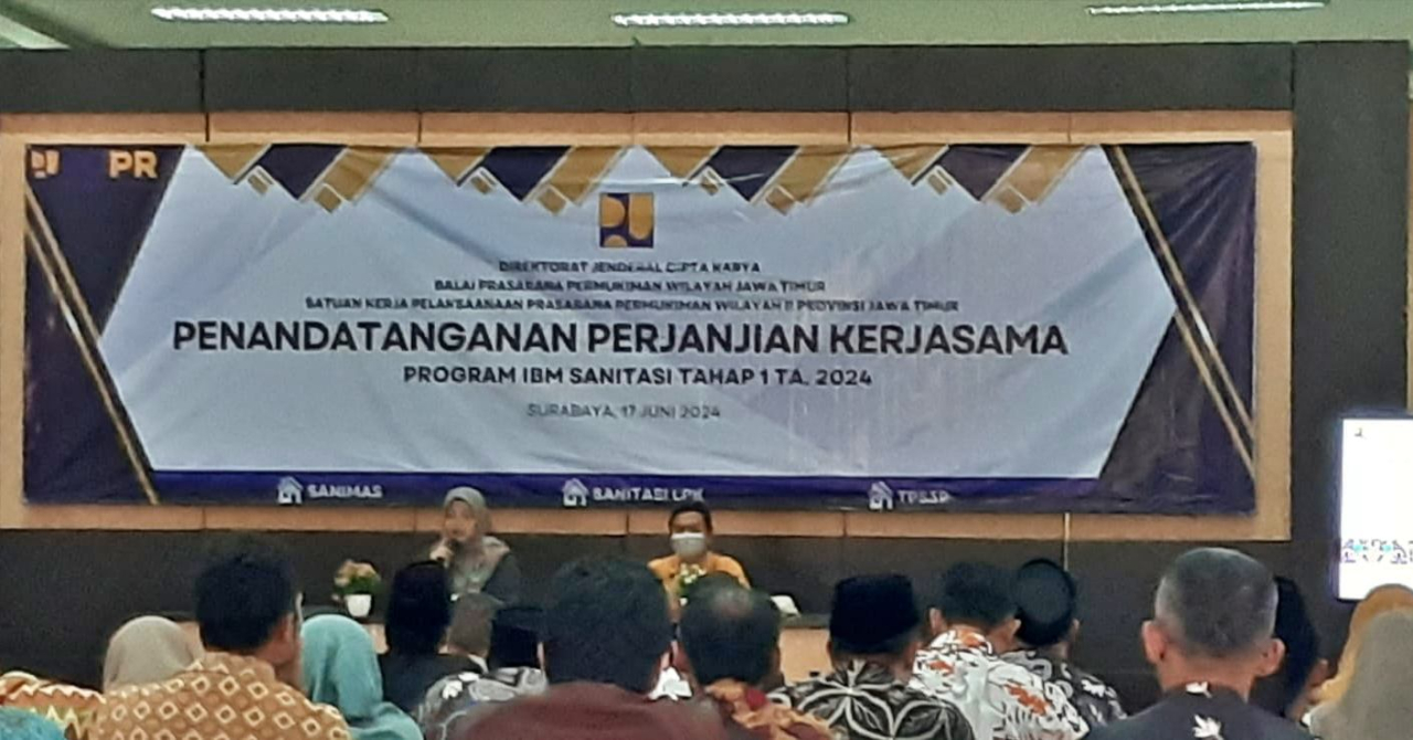 Kegiatan penandatanganan PKS antara BRI dan Dinas PUPR untuk penyaluran bantuan progrma IBM Sanitasi Ponpes dan Desa. Foto : BRI
