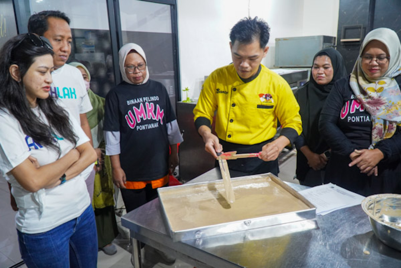 Kegiatan pelatihan kewirausahaan bagi UMKM di Pontianak oleh Pelindo Terminal Petikemas. Foto : SPTP