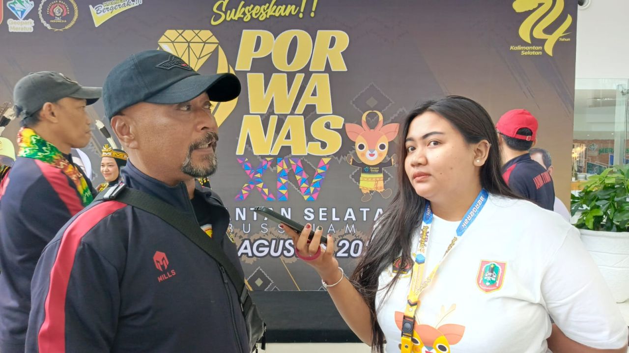 Wakil Komandan Kontingen Porwarnas Jatim, Meiga Ridwan kontingen Porwanas Jatim optimis bisa membawa medali emas di ajang Porwarnas  XIV/2024 ( Foto : Dokumentasi Porwanas Jatim )