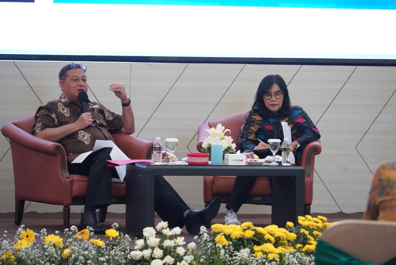 Kepala BIN Jatim,  Brigjen Pol. Rudy Tranggono dalam diskusi panel yang digelar Bank Jatim. Foto : BJTM