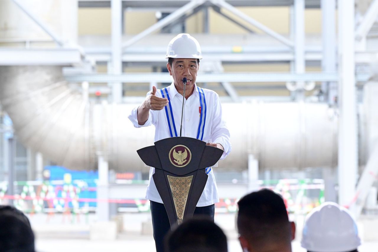 Presiden Joko Widodo resmikan PT Freeport Indonesia (PTFI), Senin(23/9). (Foto: PLN for Jatimkini)