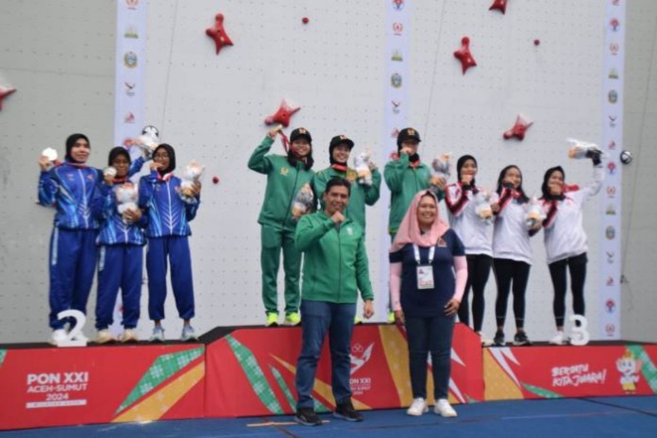 Selama PON XII 2024 berlangsung kontingen Jatim berhasil berada di posisi pertama ( Foto : KONI Jatim )