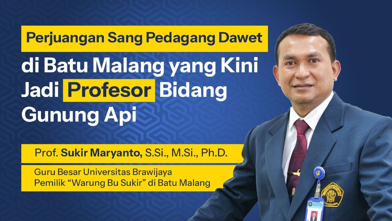 Prof. Sukir Maryanto mampu menempuh karirnya sebagai guru besar di  Universitas Brawijaya Malang ( Foto : Istimewa )