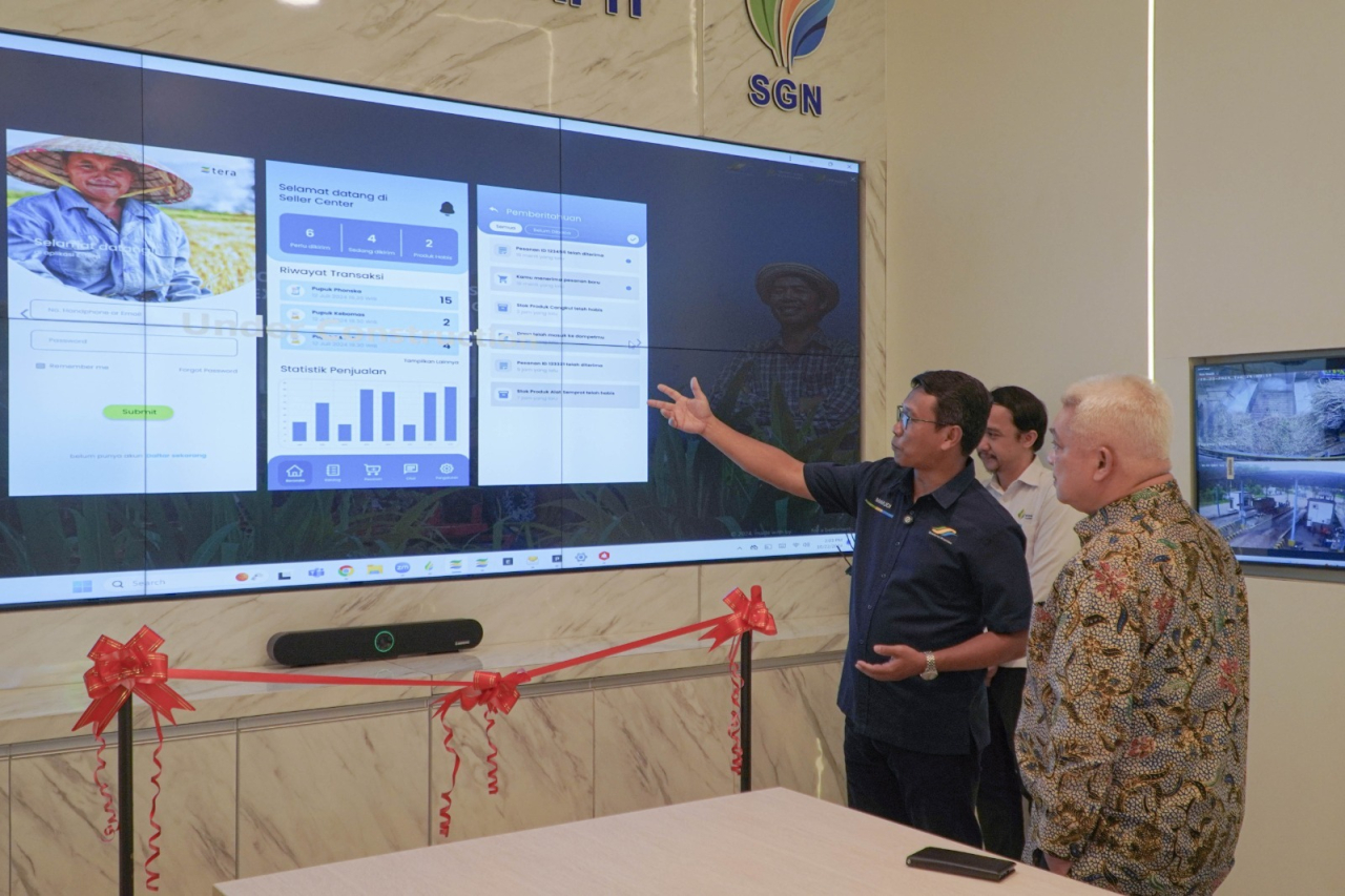 Peluncuran Sugarco Business Cockpit oleh Sinergi Gula Nusantara untuk memacu proses bisnis dalam transformasi digital. Foto : SGN