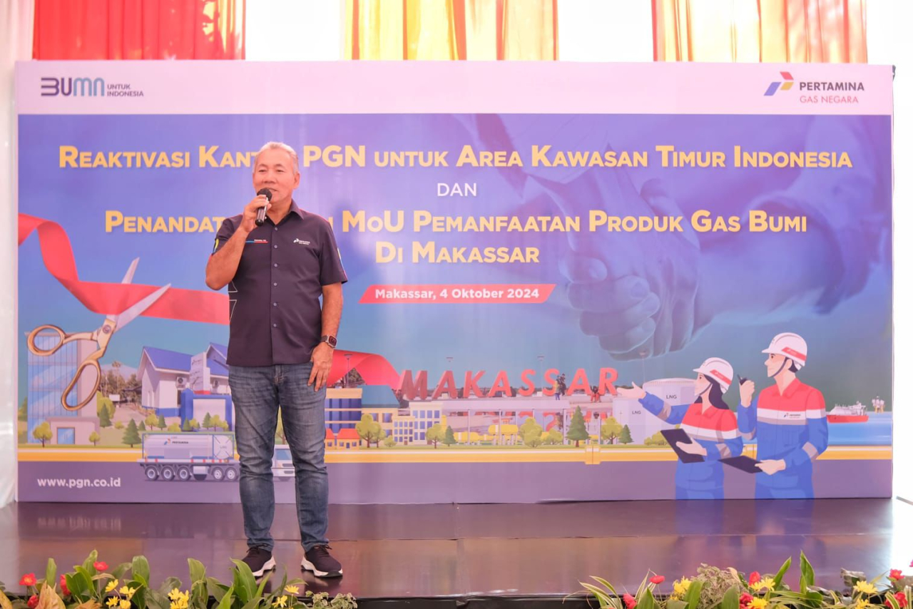 PGN melakukan reaktivitasi kantor PGN di Sulawesi untuk memperluas market gas bumi di Indonesia Timur. Foto : PGN