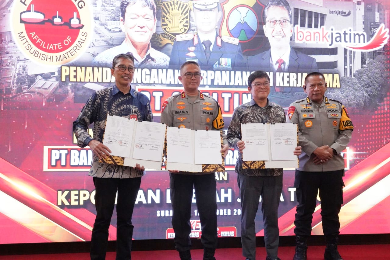 Bank Jatim saat melakukan penandatanganan PKS dengan Polda Jatim. Foto : BJTM