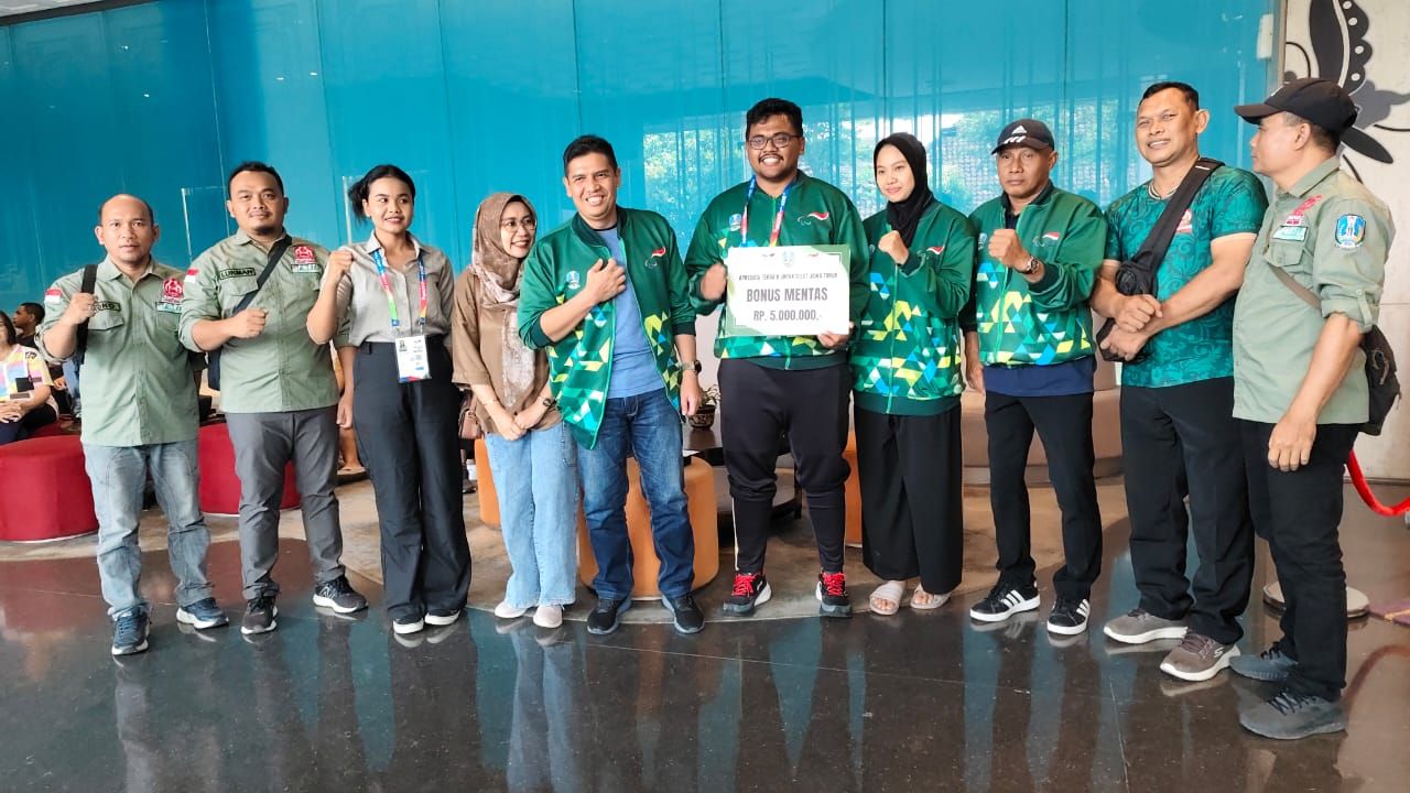 Walaupun turun posisi perolahan medali Jatim mampu mencapai target perolehan medali emas di ajang Peparnas 2024 ( Foto: Jatimkini.com/Ali Topan)