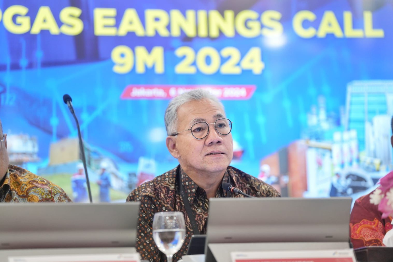 Direktur Utama PGN Arief Setiawan Handoko dalam Earning Calls Kinerja Konsolidasian 9M-2024 di Jakarta, (6/11/2024). Foto : PGN