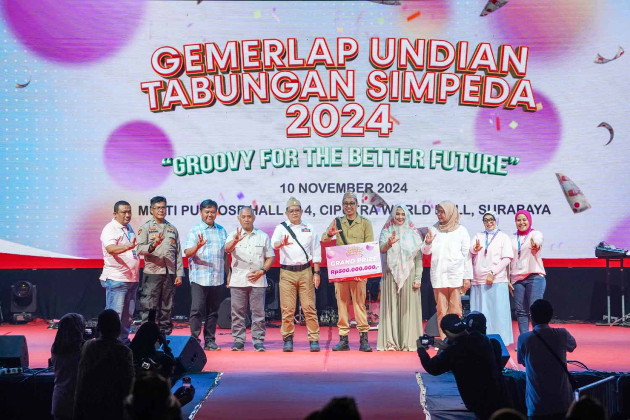 Acara gemerlap Undian Tabungan Simpeda 2024 yang digelar Bank Jatim di Surabaya. Foto : BJTM