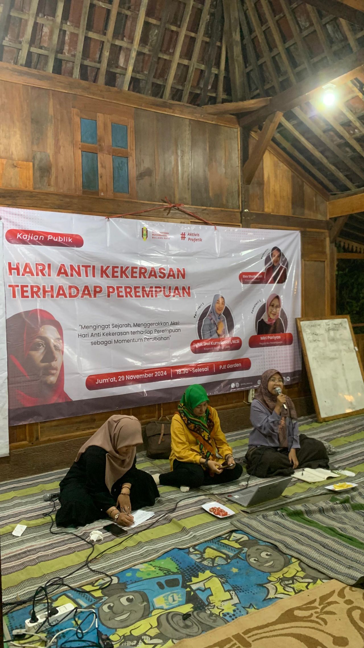 Peringati Hari Anti Kekerasan Terhadap Perempuan IMM gelar diskusi terkait kasus kekerasan terhadap perempuan. (Foto : IMM for Jatimkini.com)