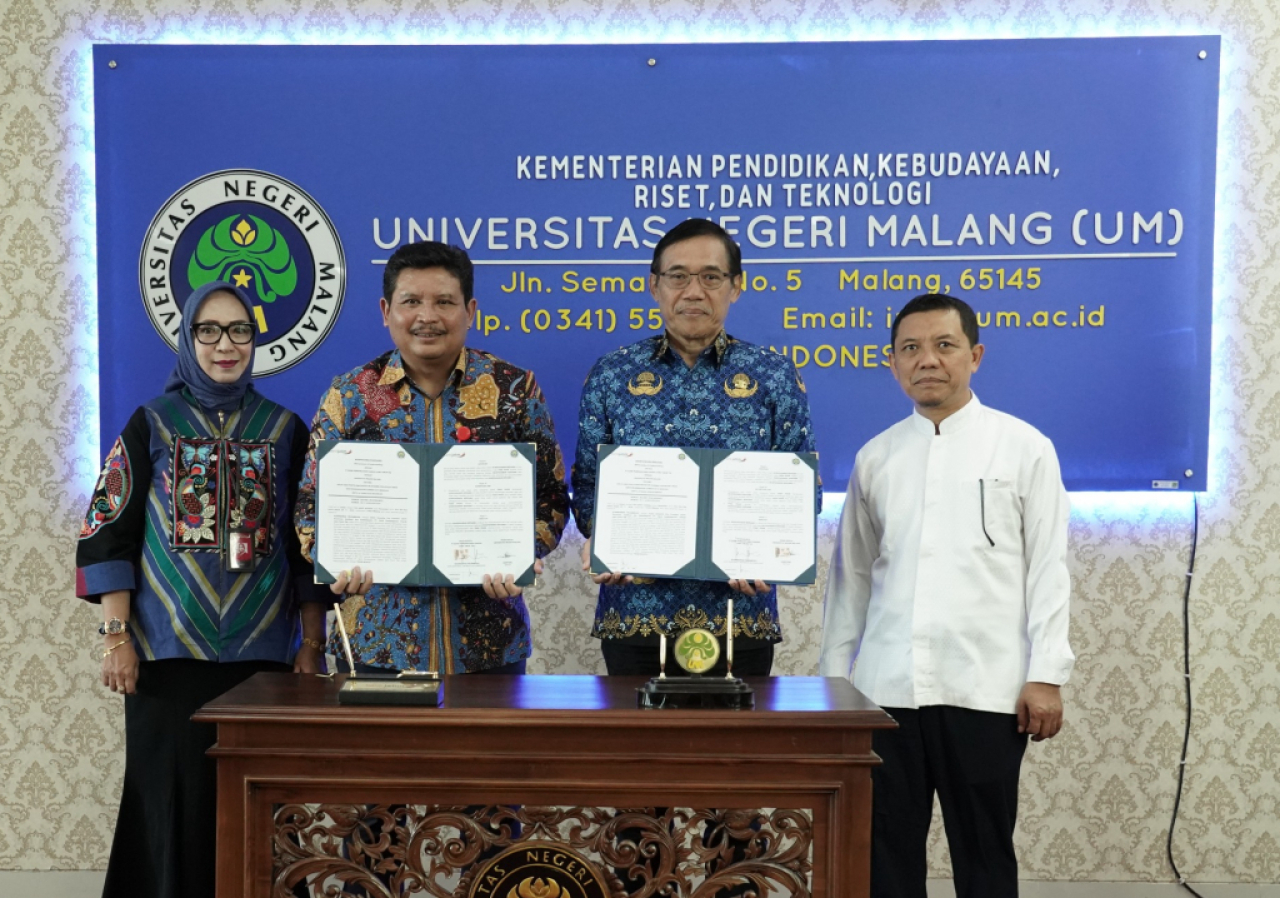 Kegiatan penandatanganan MoU antara Bank Jatim dengan Universitas Negeri Malang. Foto : BJTM