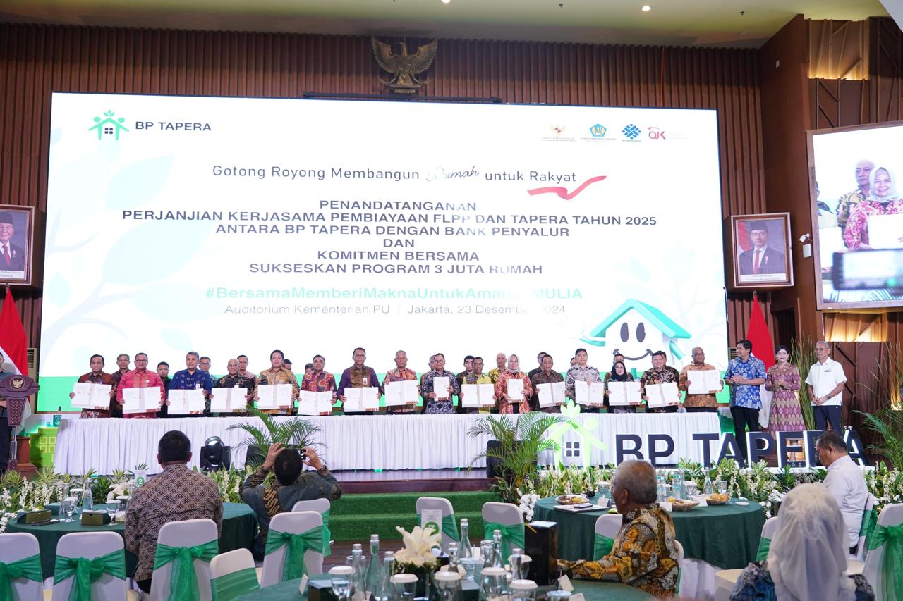 Kegiatan penandatanganan PKS program KPR Sejahtera FLPP dan Tapera 2025. Foto : Bank Jatim