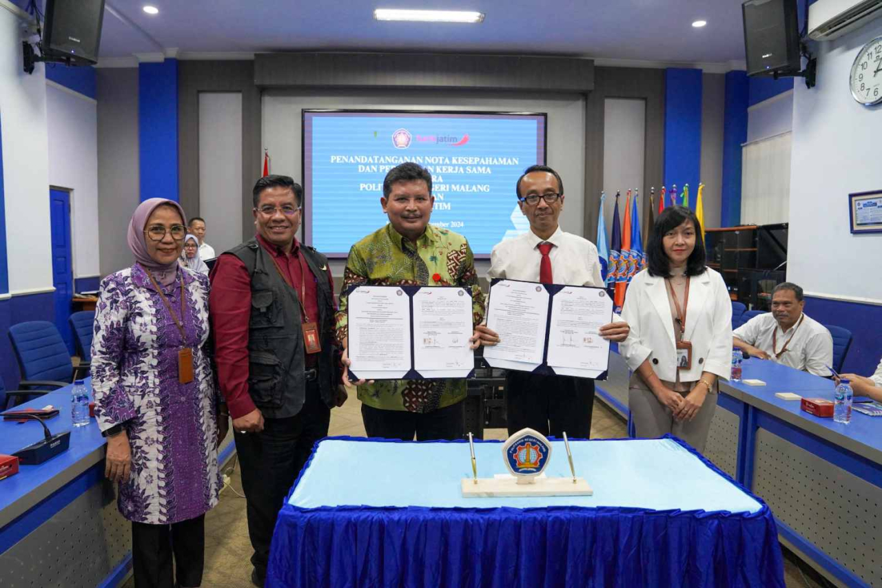 Kegiatan penandatanganan MoU antara Bank Jatim dengan Polinema. Foto : BJTM