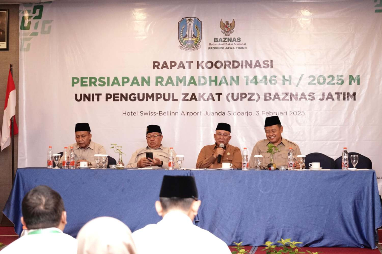 Rakor Persiapan Ramadan unti pengumpul zakat BAZNAZ Jatim. Foto : ist