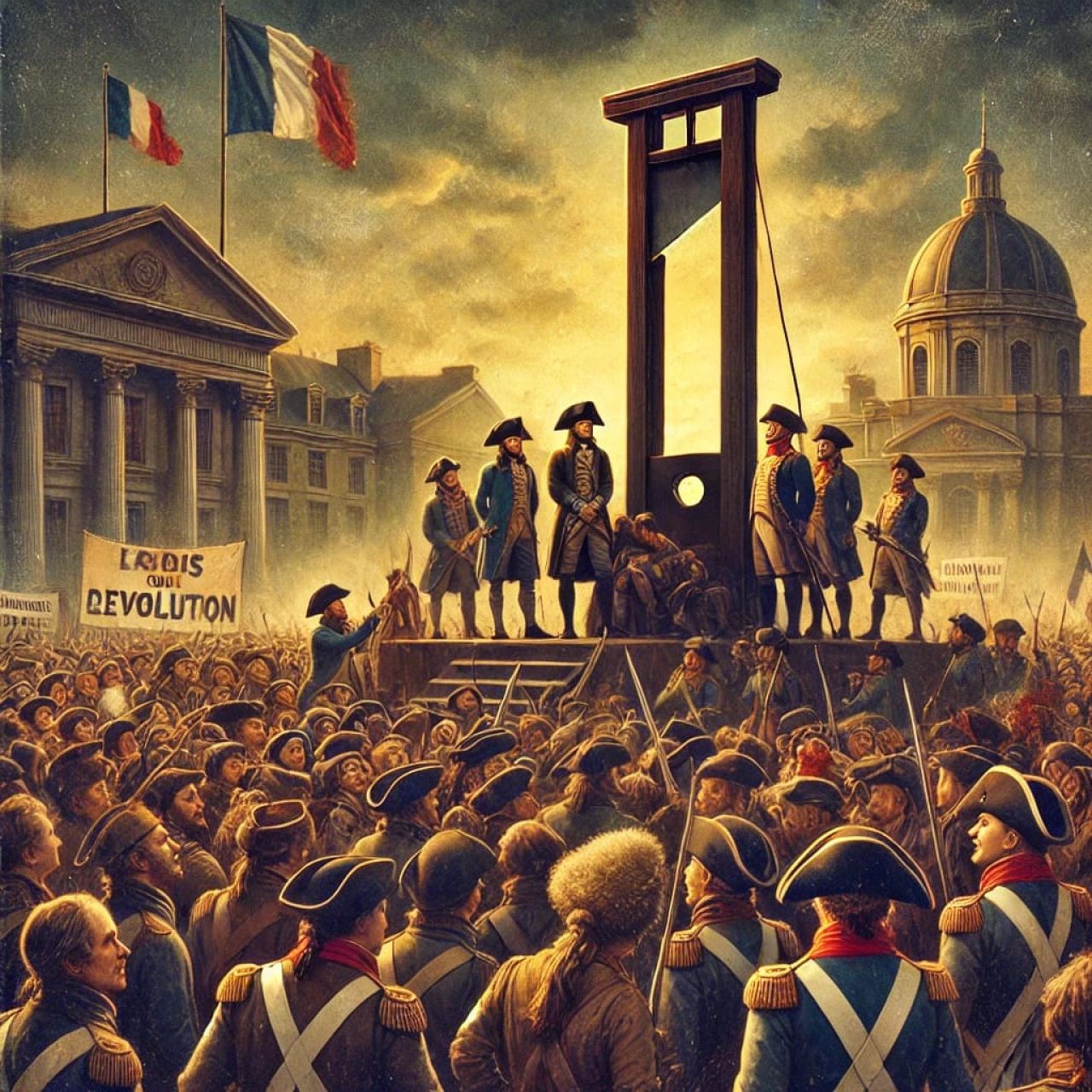 Ilustrasi eksekusi Raja Louis XVI menandai puncak Revolusi Prancis ( Foto : AI )
